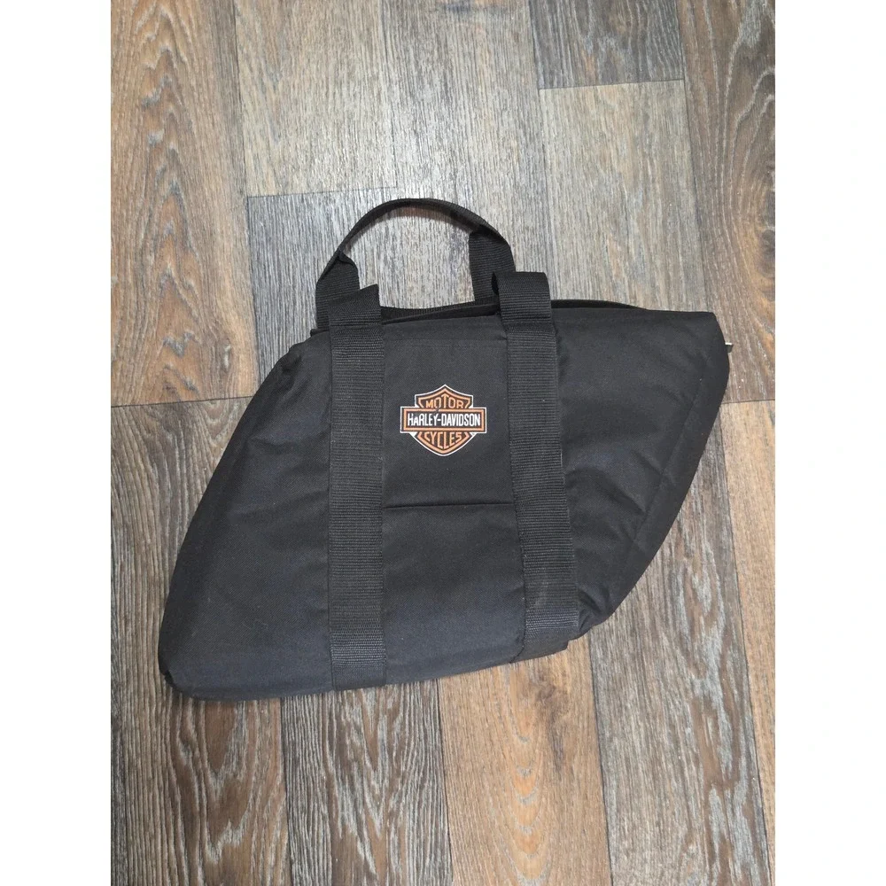 Harley Davidson Black Canvas Saddlebag Liner Travel Bag Bar & Shield Logo